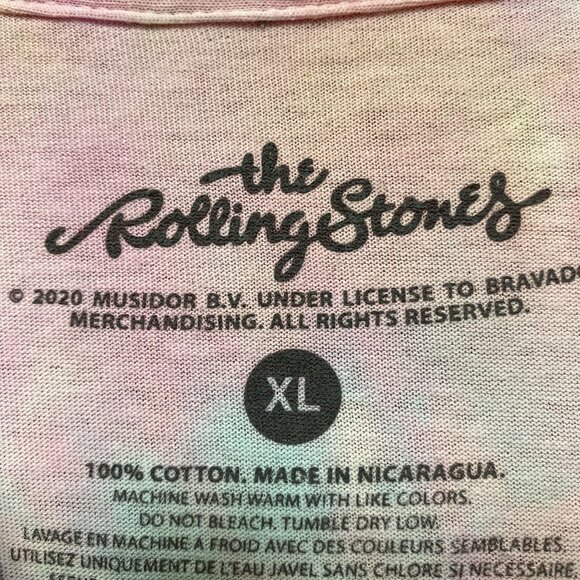 The Rolling Stones Hot Lips Pop Art Rock Pastel Tie Dye XL - Picture 4 of 5